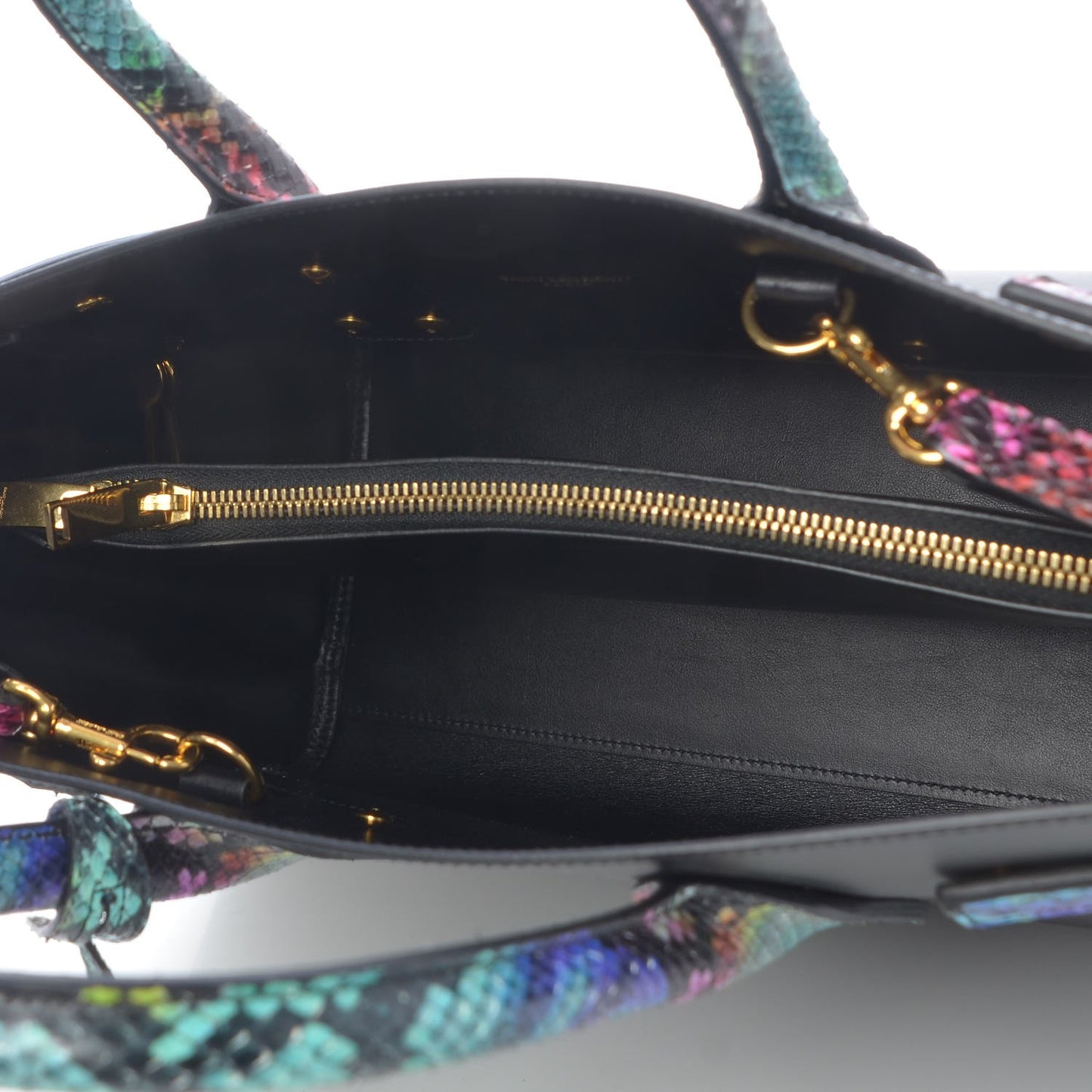 Calfskin Embossed Python Small Sac De Jour Black Multicolor