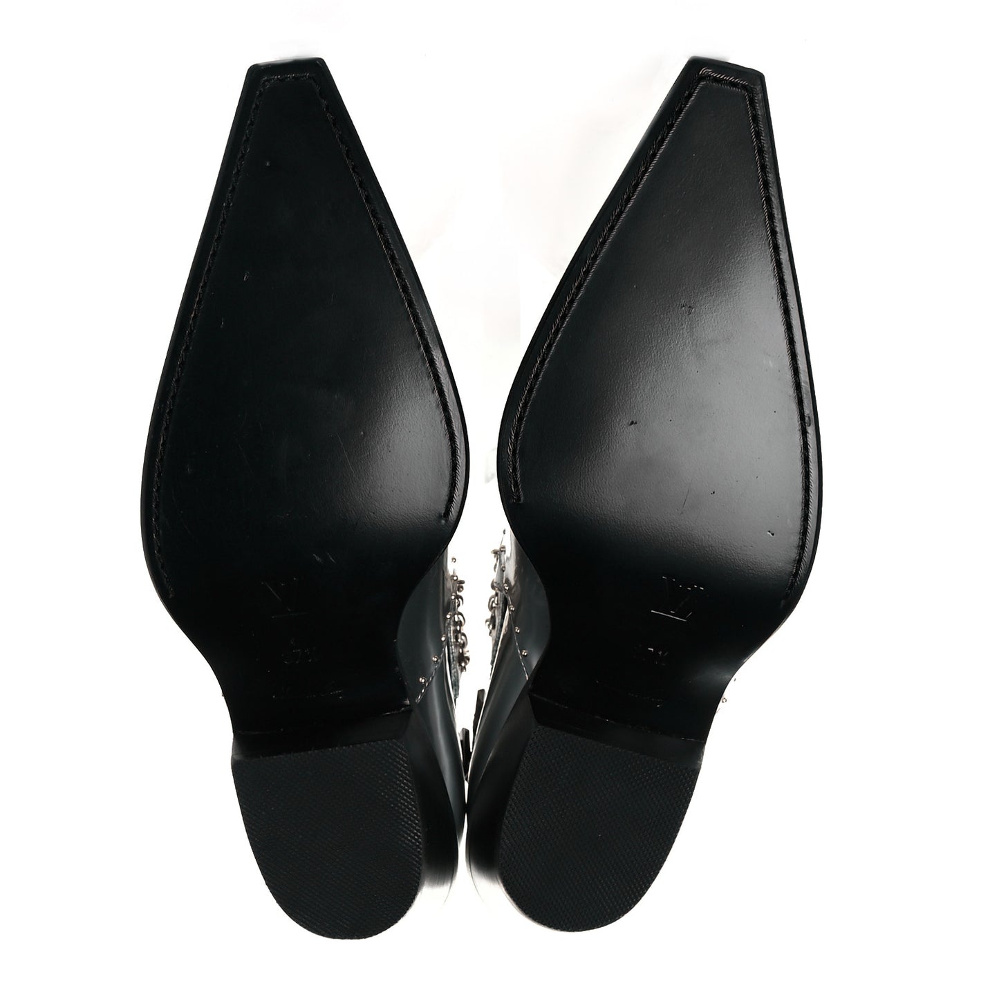 Metallic Calfskin Matador Ankle Boots 37.5 Argent