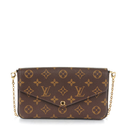 Louis Vuitton Monogram Pochette Felicie Chain Wallet Fuchsia 1 of 8