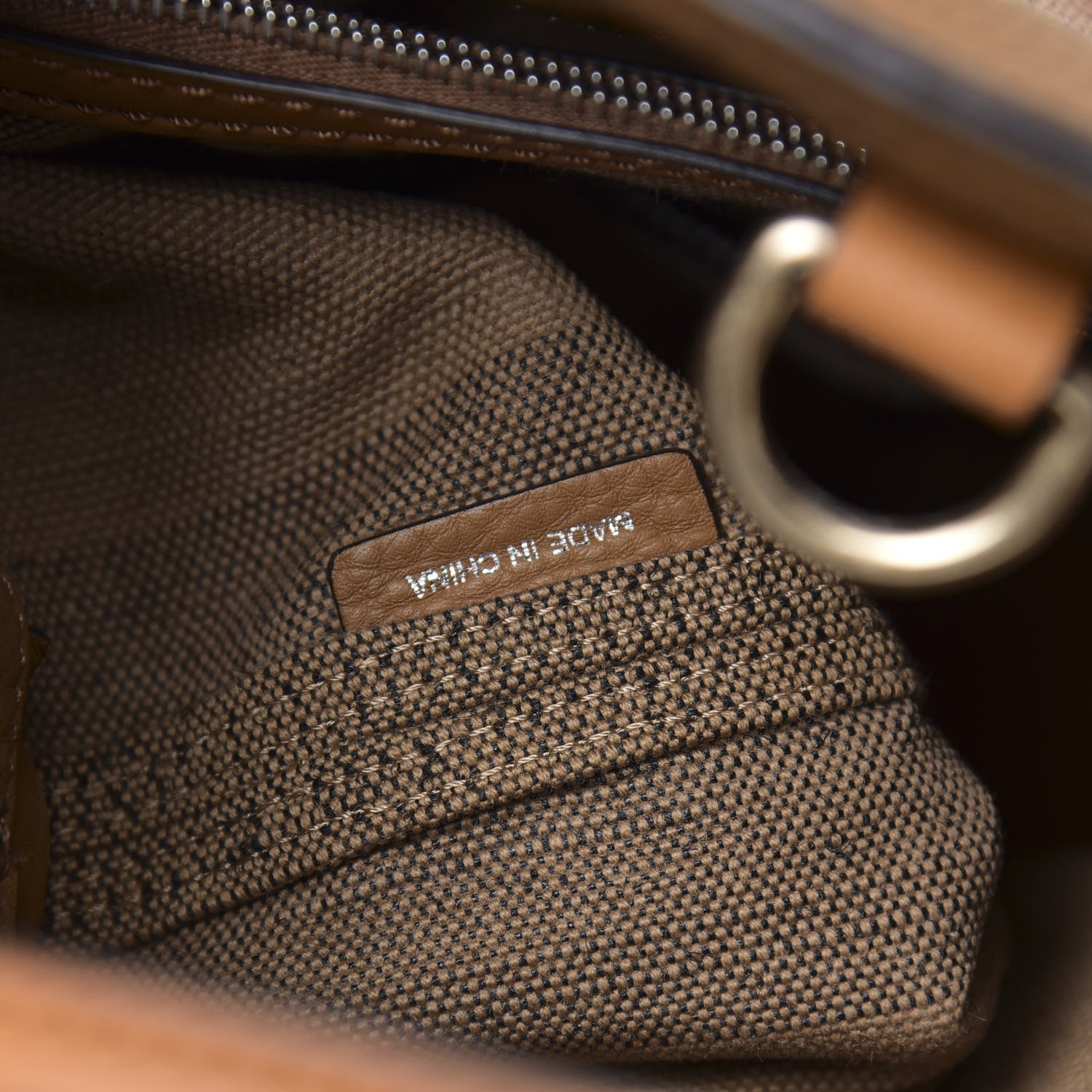Burberry Grainy Calfskin Canvas Mega Check Medium Ashby Tassel Hobo Saddle Brown 7 of 11