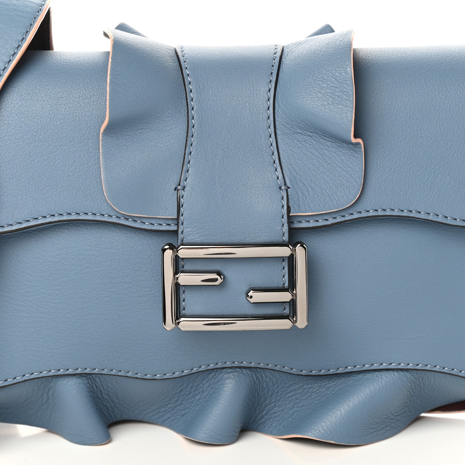 Fendi Calfskin Waves Baguette Blue 7 of 9