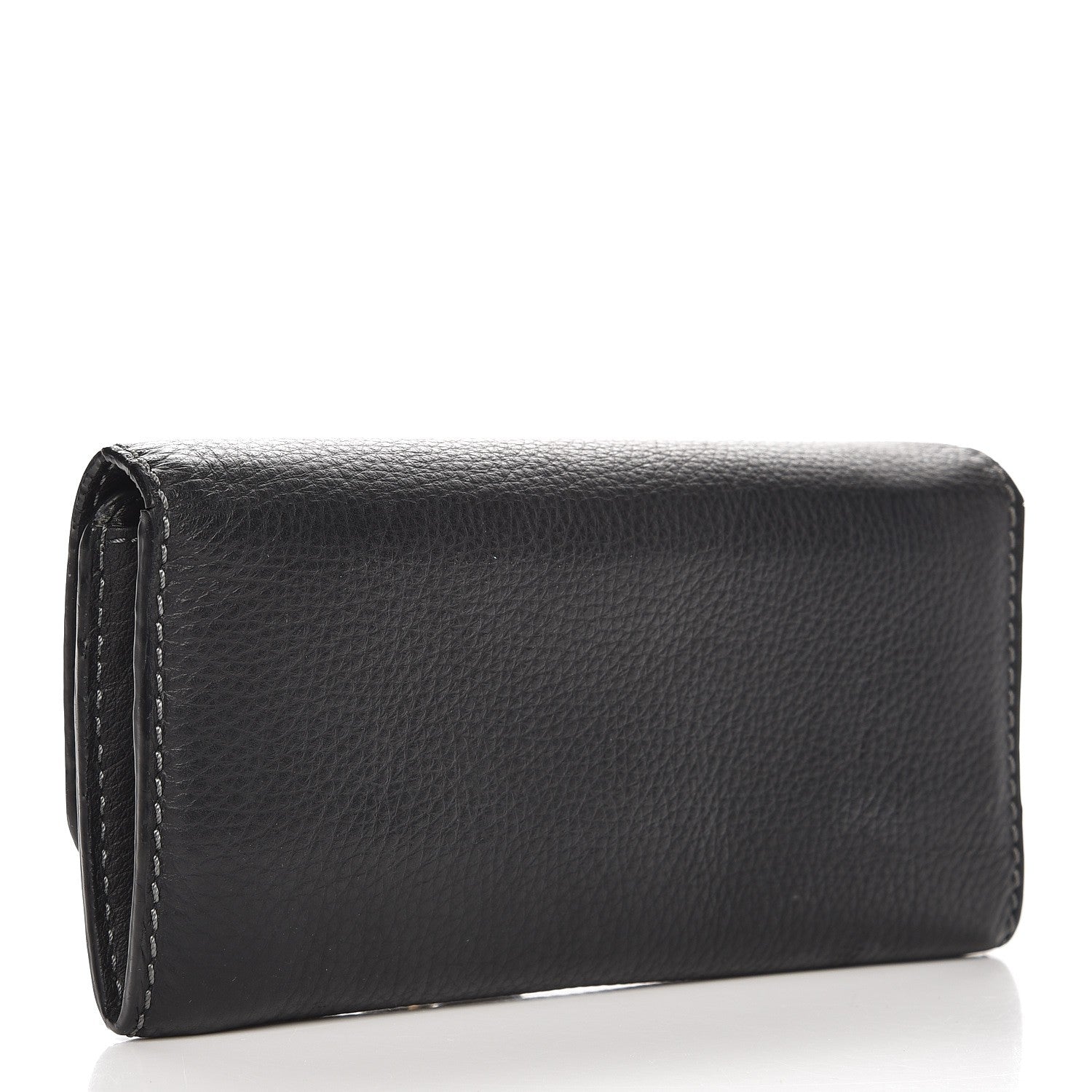 Chloe Calfskin Marcie Continental Flap Wallet Black 3 of 8