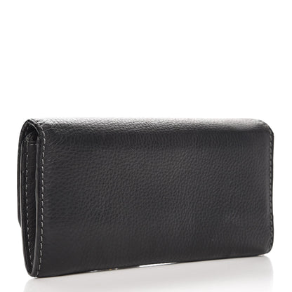 Chloe Calfskin Marcie Continental Flap Wallet Black 3 of 8