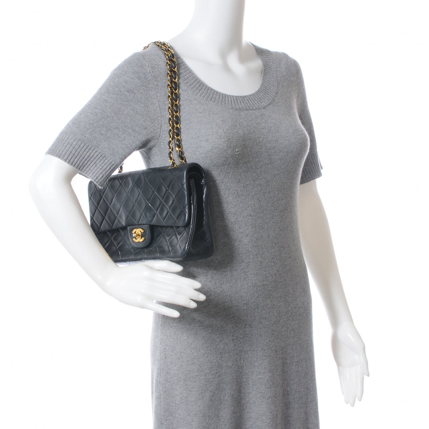 Chanel Lambskin Medium Double Flap Black 2 of 8