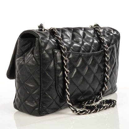 Chanel Washed Lambskin Quilted Jumbo Hybrid Reissue Flap Black 3 of 8