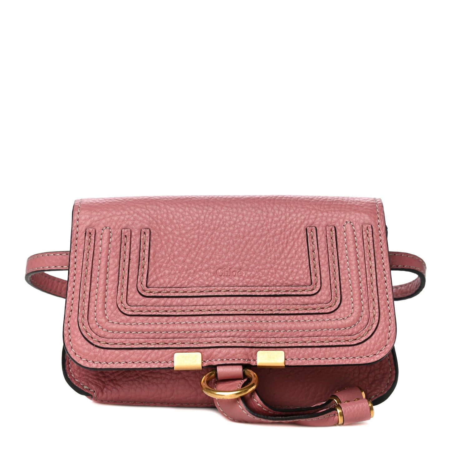 Calfskin Marcie Convertible Belt Bag Rusty Pink