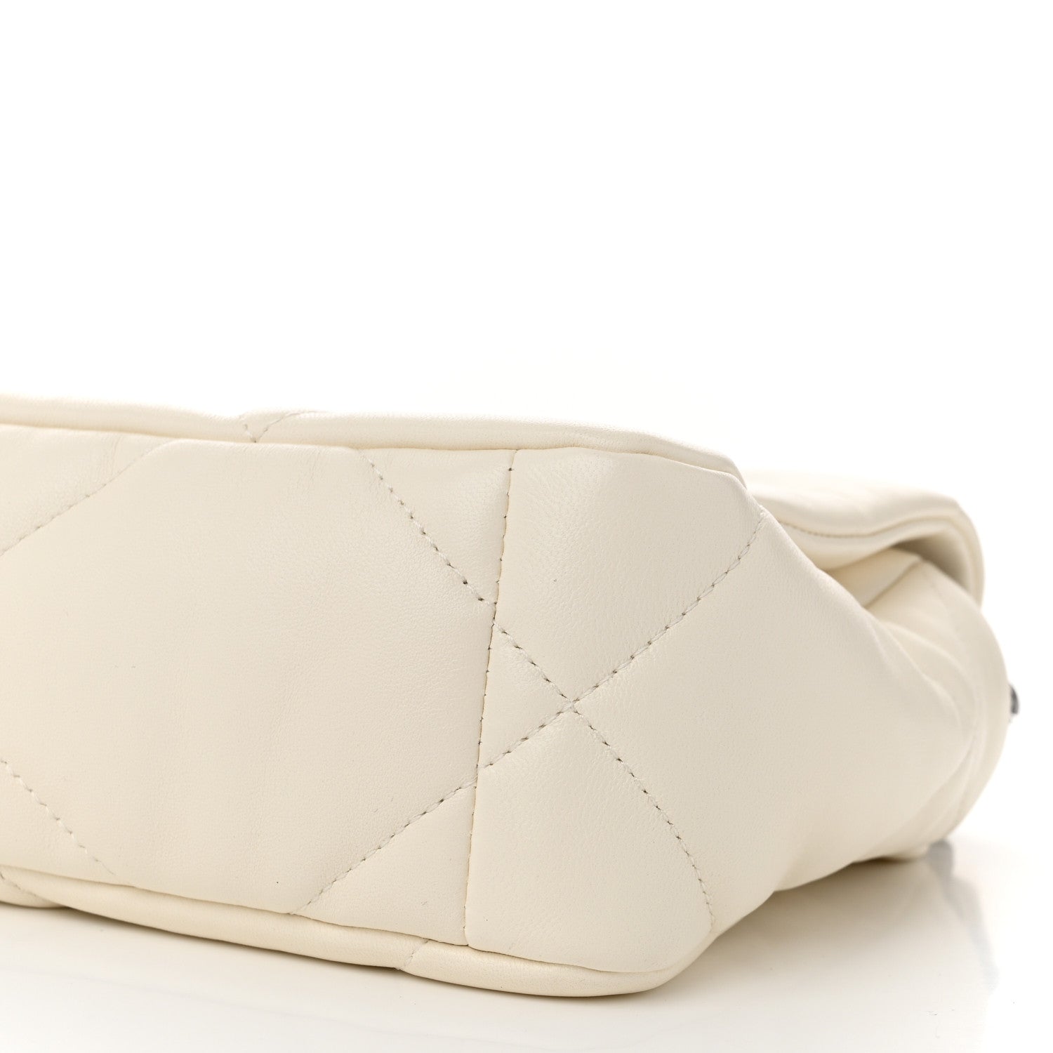 Chanel Lambskin Quilted Medium Chanel 19 Flap White 9 of 10
