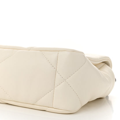 Chanel Lambskin Quilted Medium Chanel 19 Flap White 9 of 10