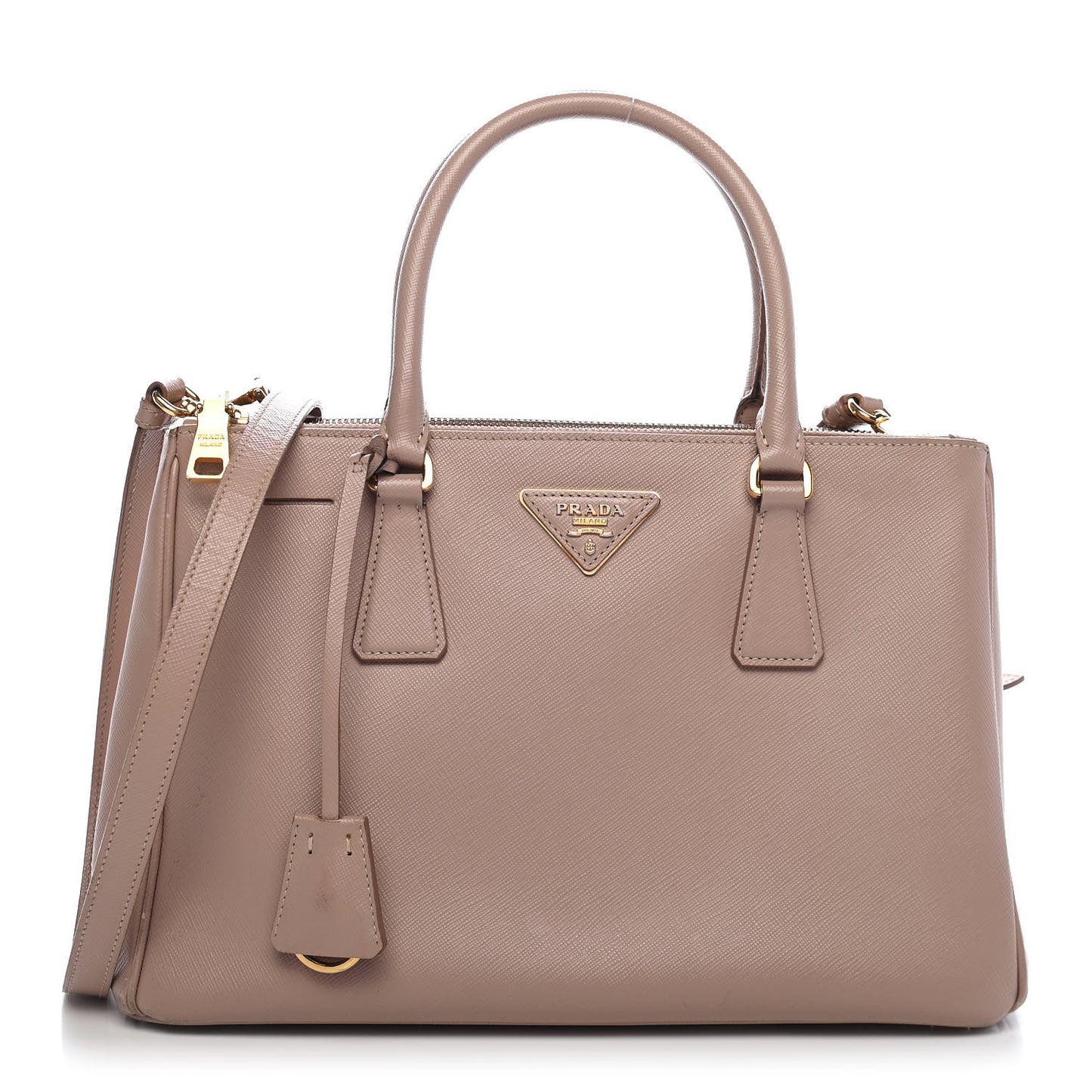 Saffiano Medium Galleria Double Zip Tote Cipria