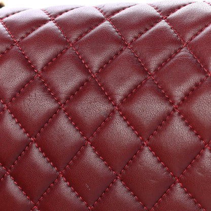 Chanel Lambskin Quilted Medium Boy Flap Burgundy 14 of 15