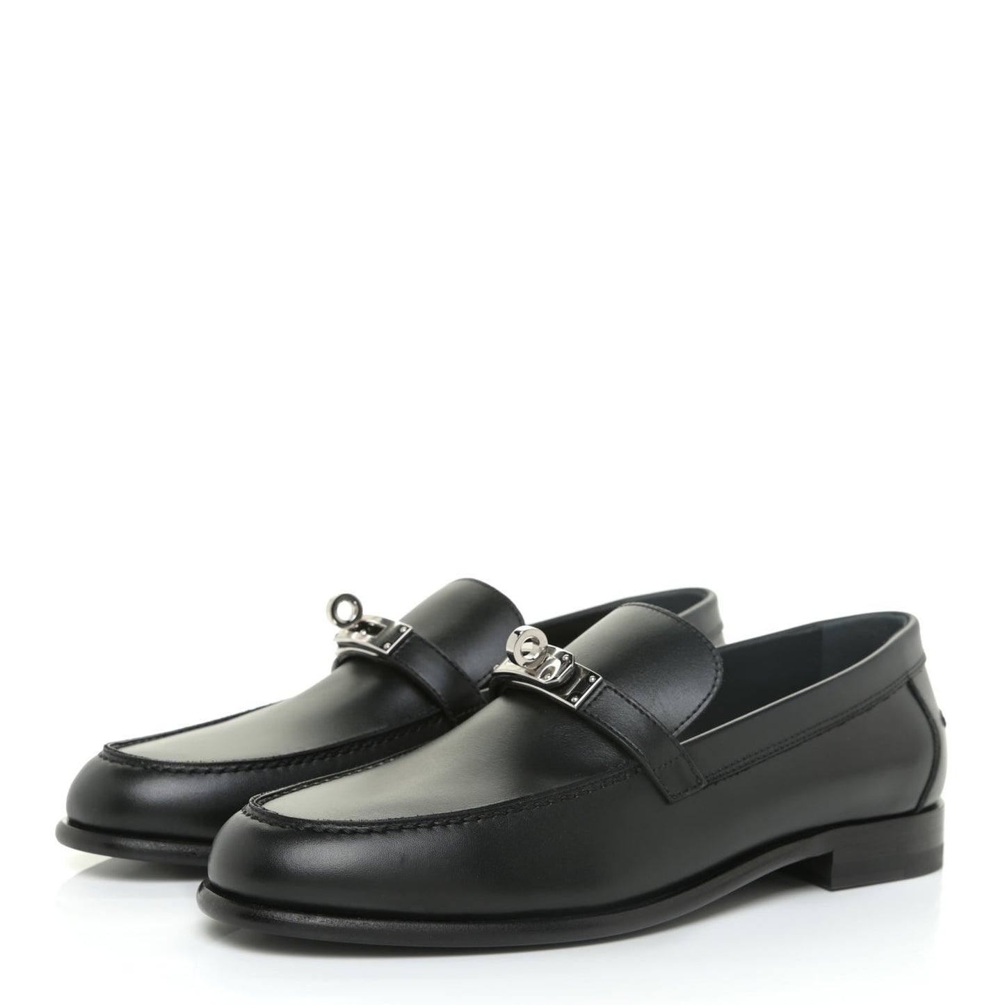Calfskin Womens Destin Loafers 37 Black