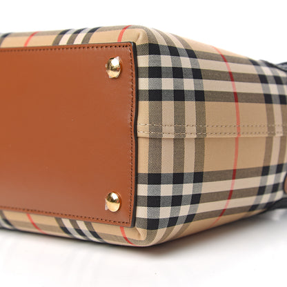 Burberry Calfskin Vintage Check Triple Stud Mini Belt Bag Archive Beige 8 of 9