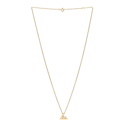 Louis Vuitton 18K Yellow Gold Diamond Small LV Volt One Pendant Necklace 3 of 6