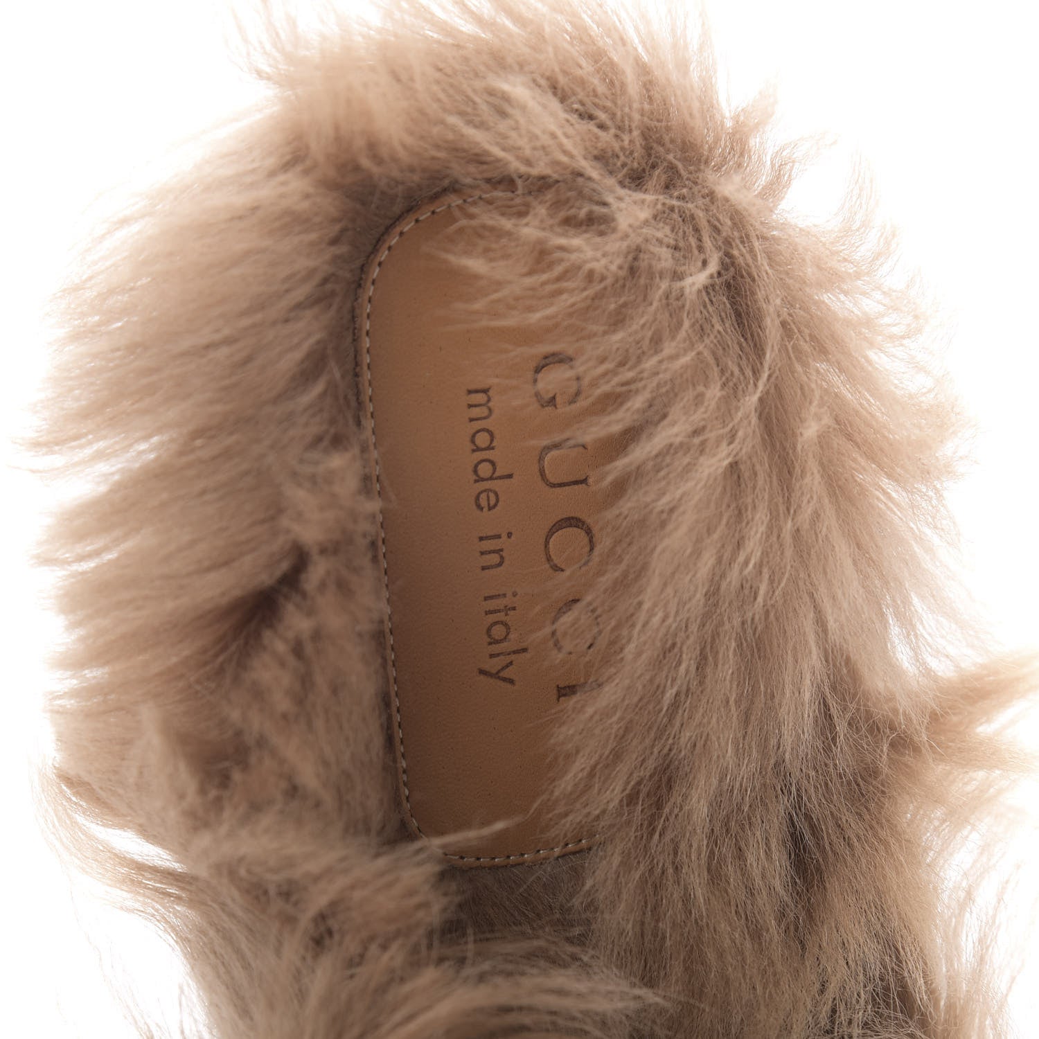 Gucci Goatskin Fur Web GG Skull Embroidered Mens Princetown Slippers 7.5 Black 6 of 9