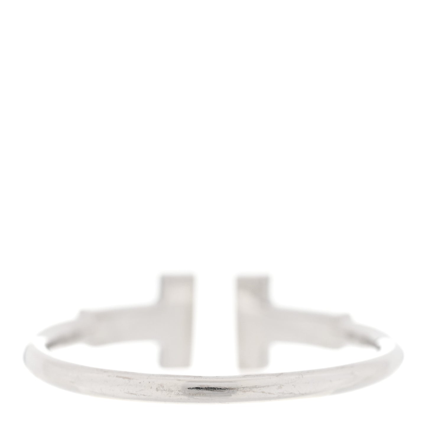 18K White Gold Diamond T Wire Ring 54 7
