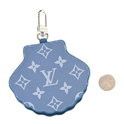 Louis Vuitton Monogram Shell Bag Charm Blue 2 of 5