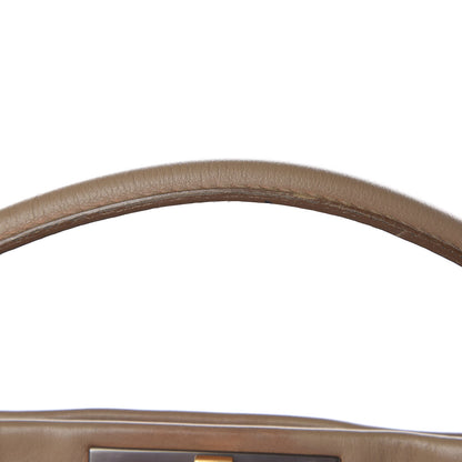 Fendi Vitello Saddle Ayers Large Peekaboo Iconic Satchel Argilla Saddle 9 of 20