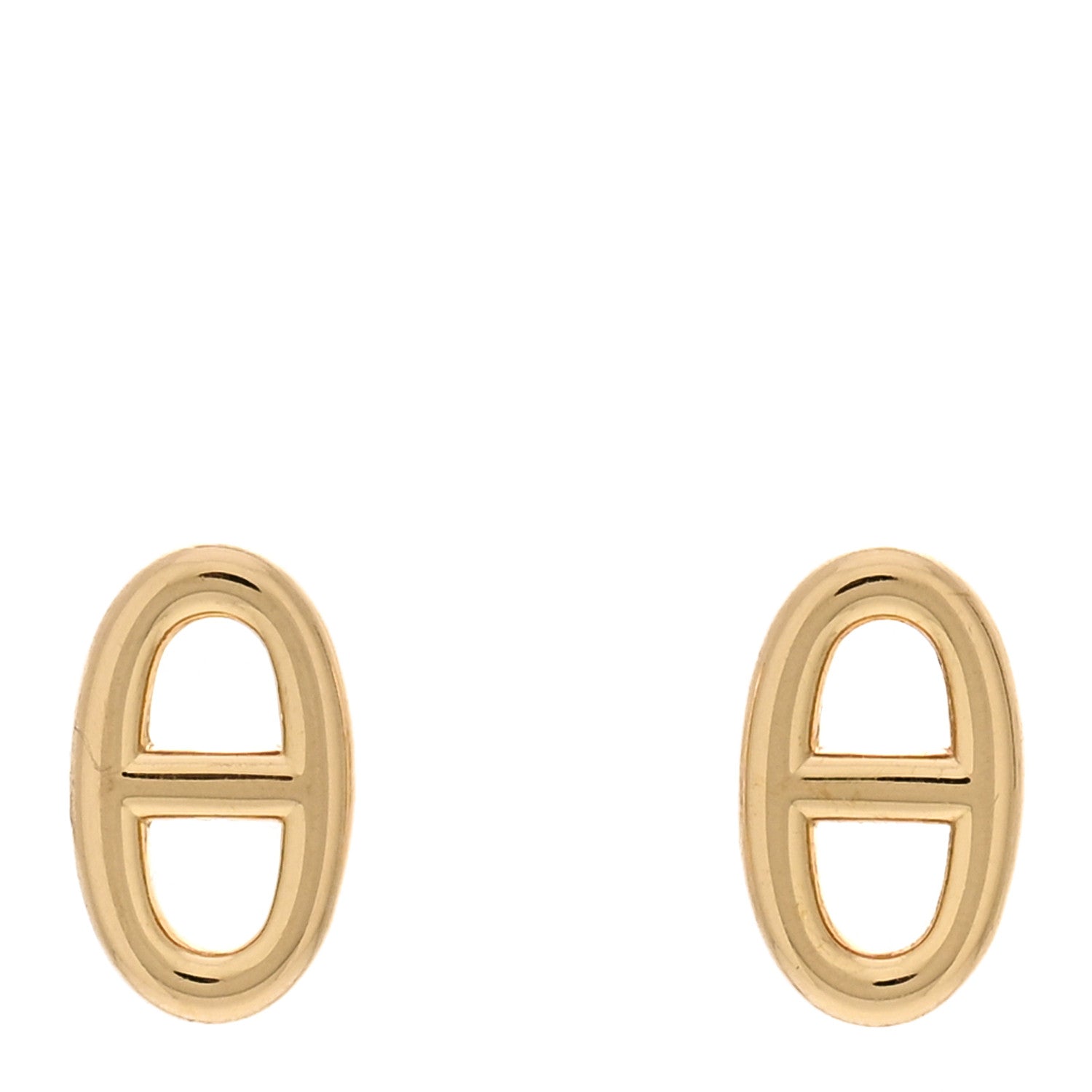 Hermes 18K Yellow Gold TPM Farandole Stud Earrings 1 of 5