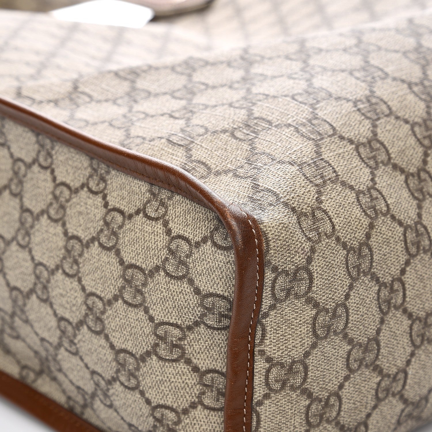 Gucci GG Plus Monogram Large Signature Web Loop Tote Brown 9 of 12
