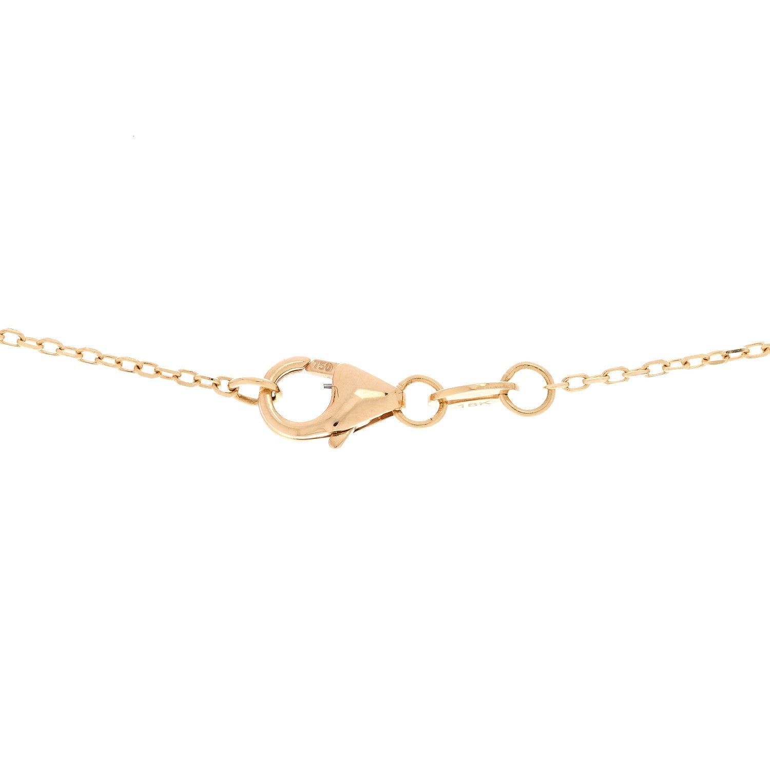 Foundrae 18K Yellow Gold Diamond Enamel Crescent Disk Charm Necklace Green 4 of 7