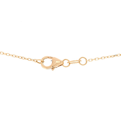 Foundrae 18K Yellow Gold Diamond Enamel Crescent Disk Charm Necklace Green 4 of 7
