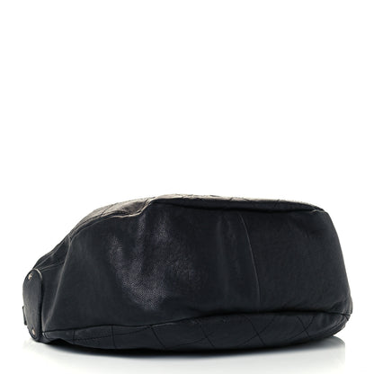 Chanel Caviar Stitched Large Outdoor Hobo Black 4 of 10