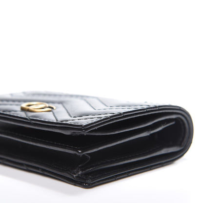 Gucci Calfskin Matelasse GG Marmont Card Case Wallet Black 8 of 12