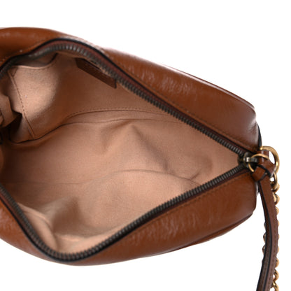 Gucci Glazed Calfskin Matelasse Diagonal Small GG Marmont Chain Shoulder Bag Cuir 9 of 14