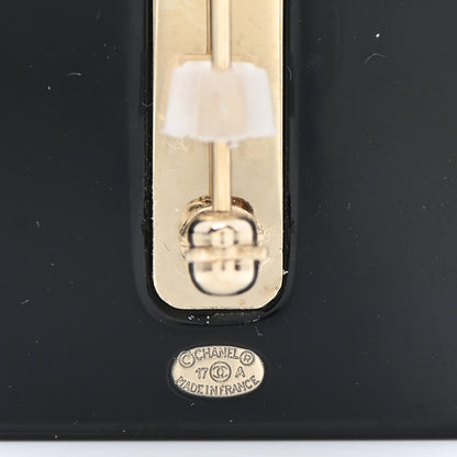 Chanel Resin Strass Perfume Bottle CC Brooch Black Gold 4 of 4