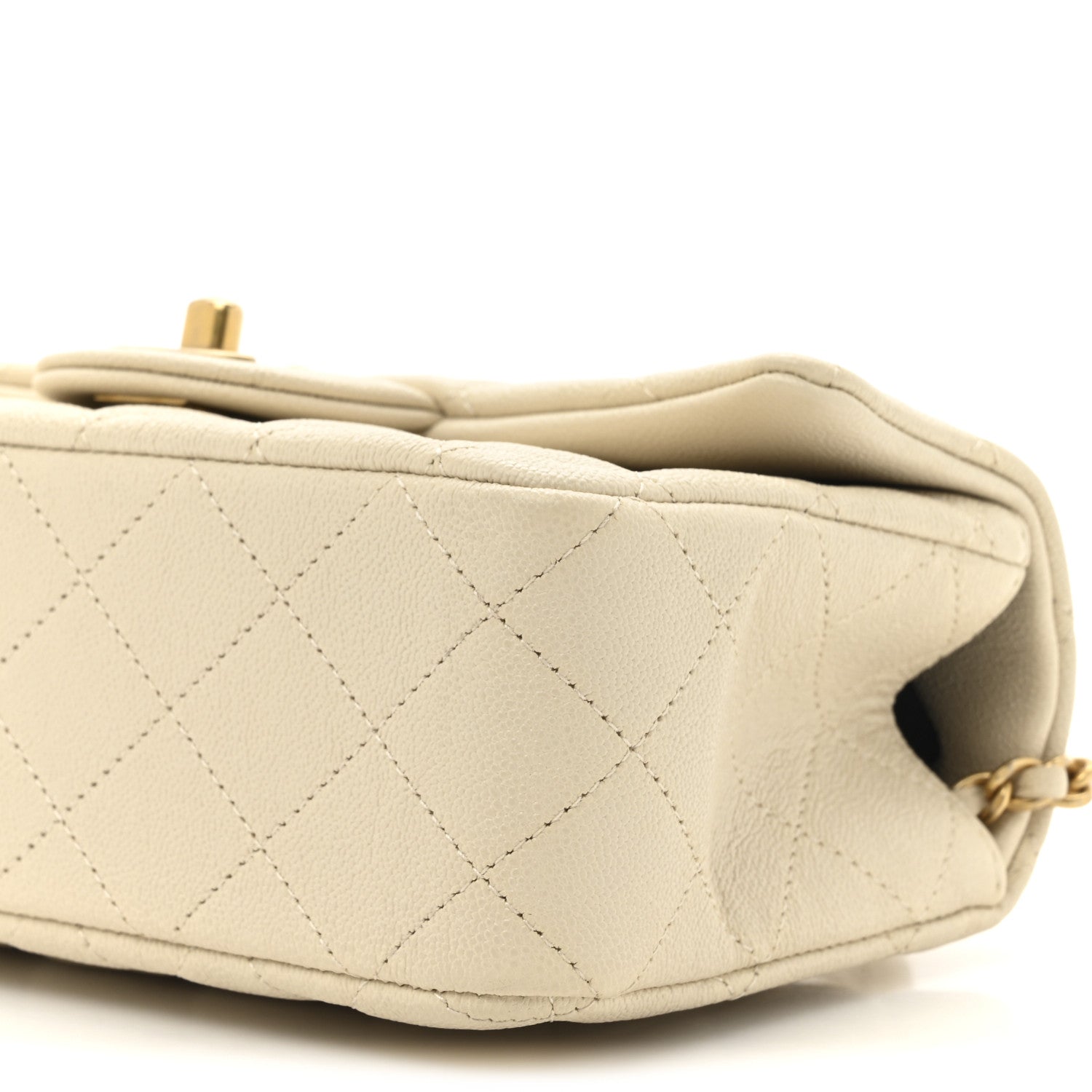 Chanel Caviar Quilted Mini Top Handle Rectangular Flap Beige 9 of 10