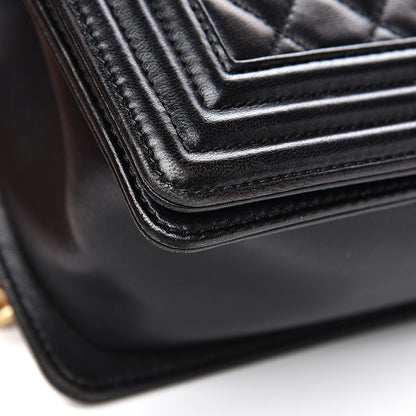 Chanel Lambskin Quilted Medium Boy Flap Black 14 of 17