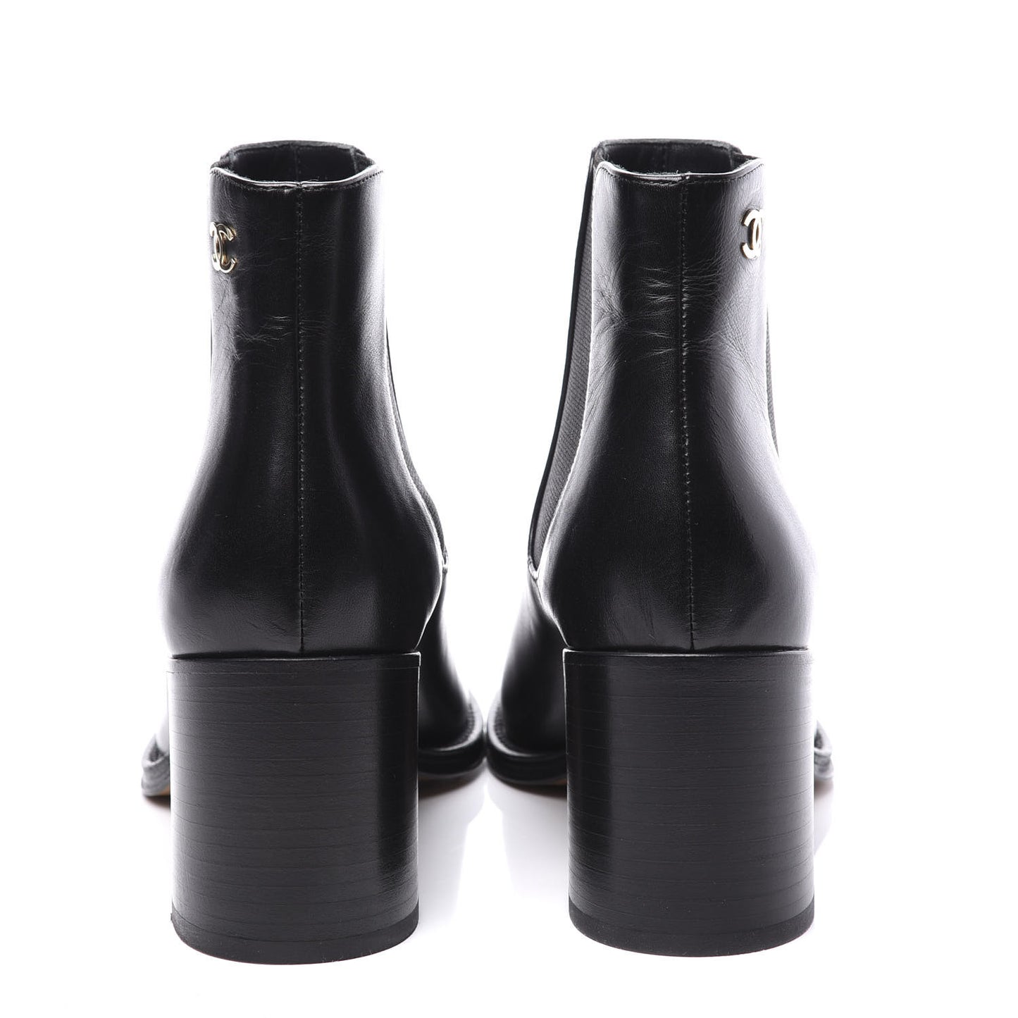Calfskin Short Boots 36.5 Black