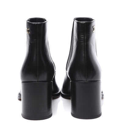 Chanel Calfskin Short Boots 36.5 Black 7 of 11