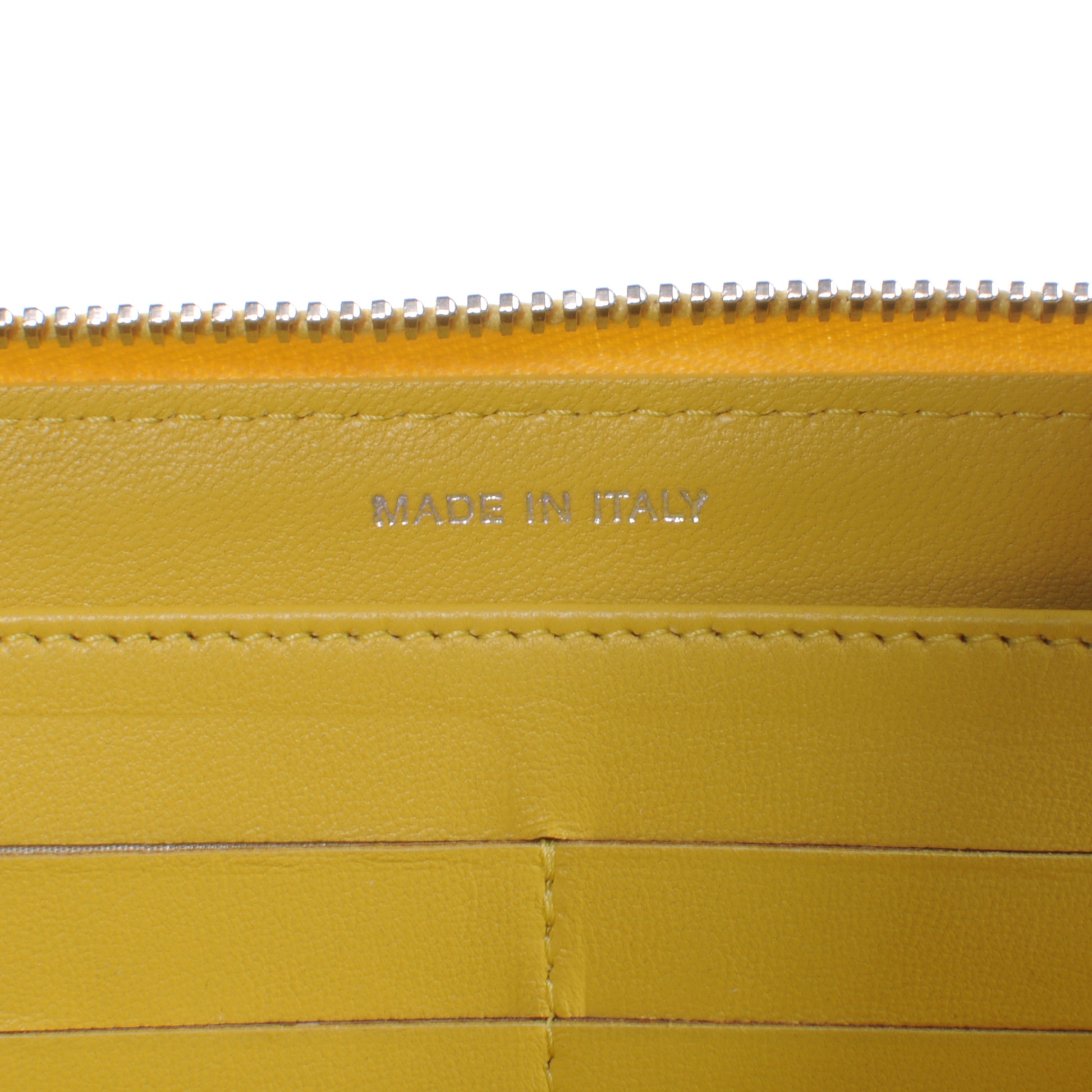 Chanel Lambskin Quilted Zip Around Wallet Yellow 6 of 7