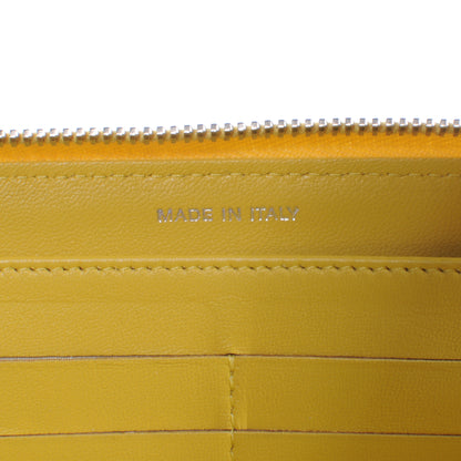 Chanel Lambskin Quilted Zip Around Wallet Yellow 6 of 7