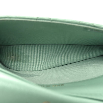 Chanel Lambskin Resin Quilted Mini Heart Flap Light Green 5 of 11