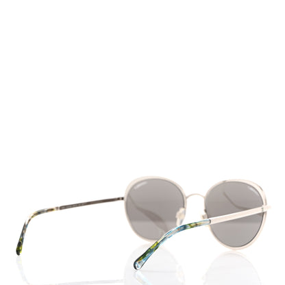 Chanel Round Spring Sunglasses 4206 Black Silver 4 of 8