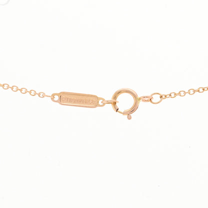 Tiffany 18K Rose Gold Diamond Small T Smile Pendant Necklace 3 of 4