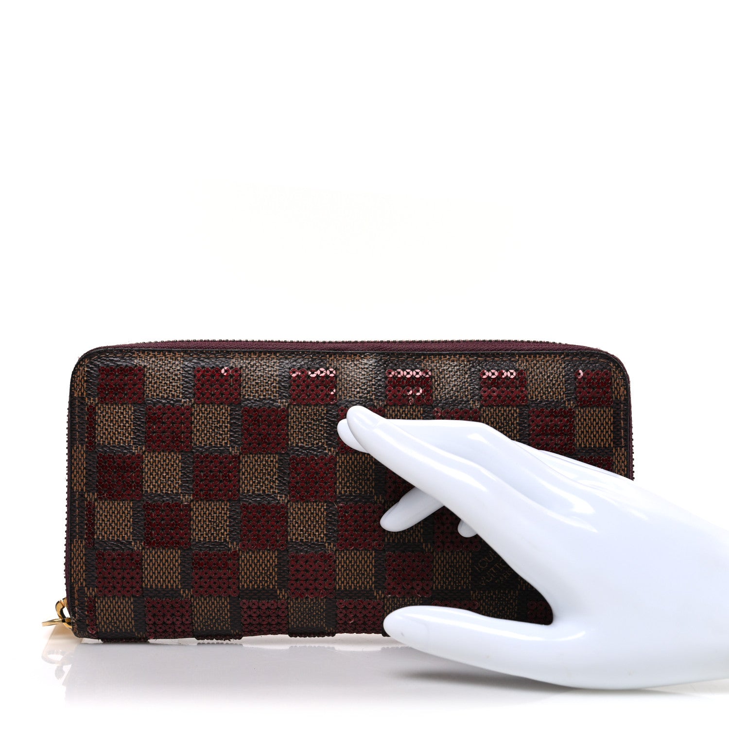 Louis Vuitton Damier Paillettes Zippy Wallet Red 1867645