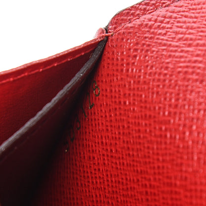 Louis Vuitton Damier Ebene Emilie Wallet Red 7 of 7