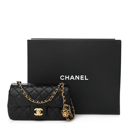 Chanel Lambskin Quilted Mini Rectangular Pearl Crush Flap Black 11 of 11