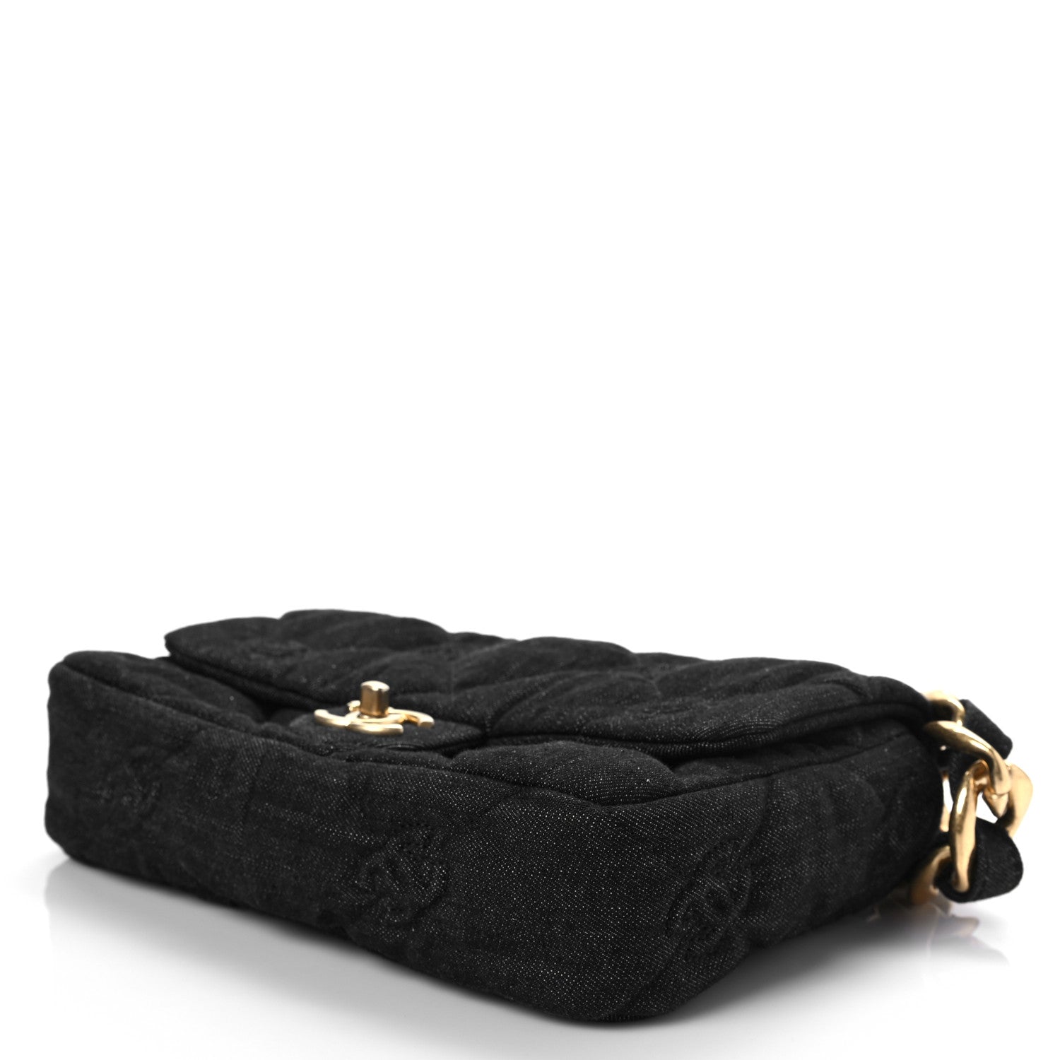 Chanel Denim Quilted Medium Funky Town Flap Black 8 of 8