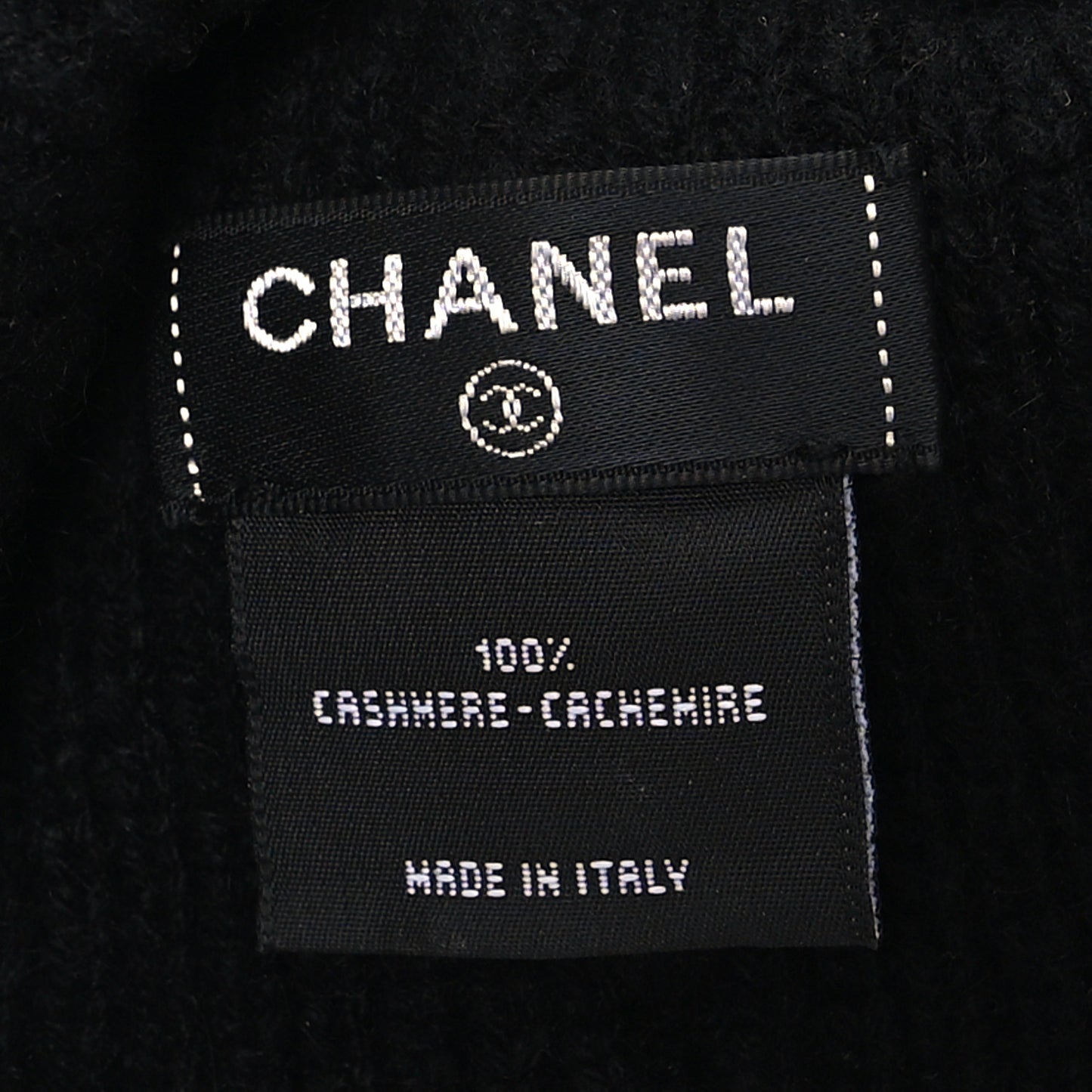 Cashmere CC Logo Beanie Hat Black