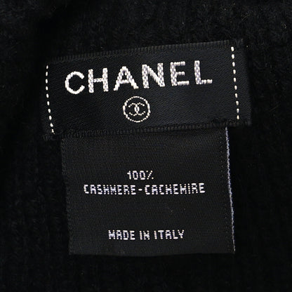 Chanel Cashmere CC Logo Beanie Hat Black 5 of 5