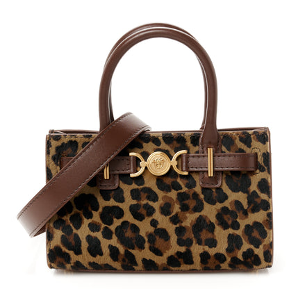 Versace Calf Hair Medusa 95 Mini Tote Brown Multicolor 1 of 10