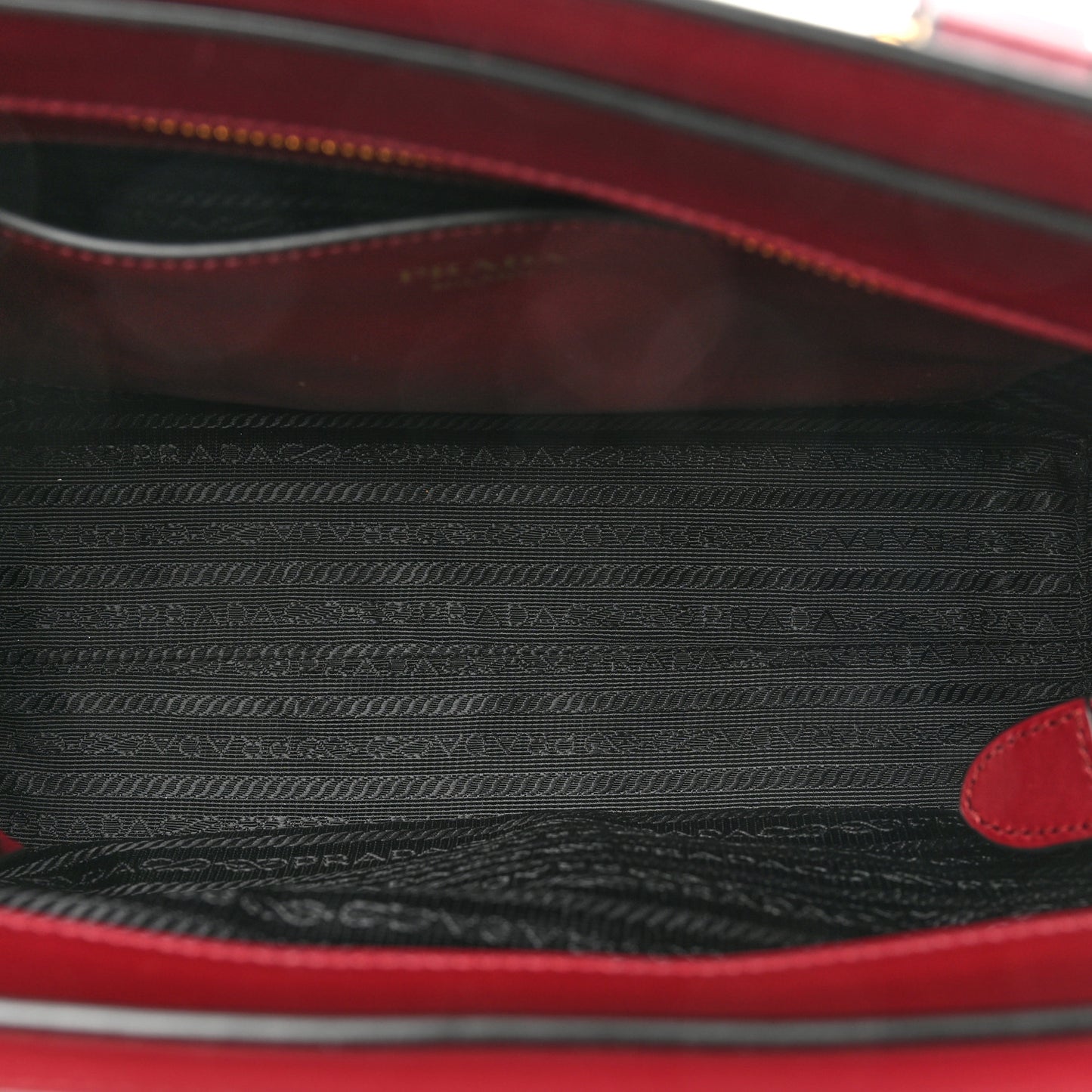 Saffiano Soft Calfskin Small Zippered Tote Cerise