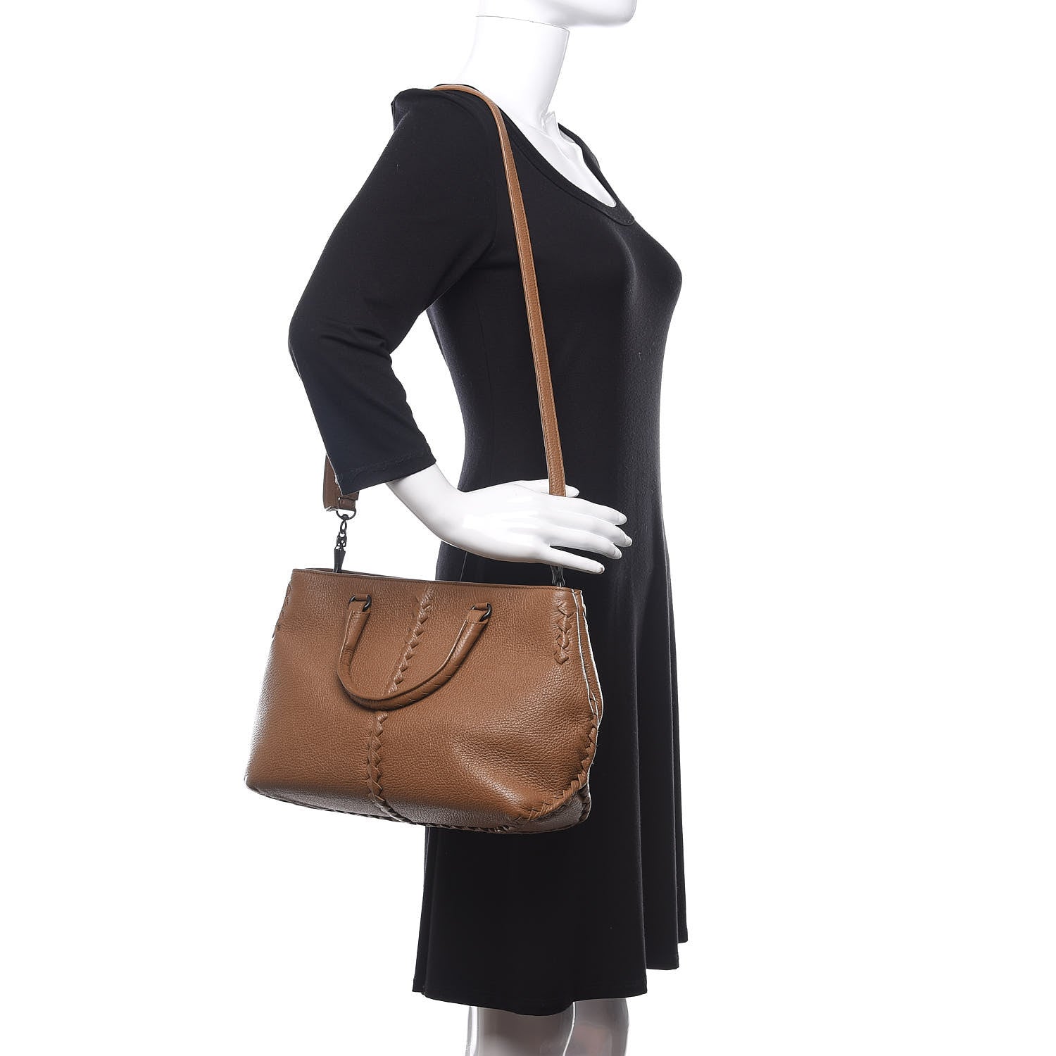 Bottega Veneta Cervo Deerskin Braided Tote Camel 2 of 11