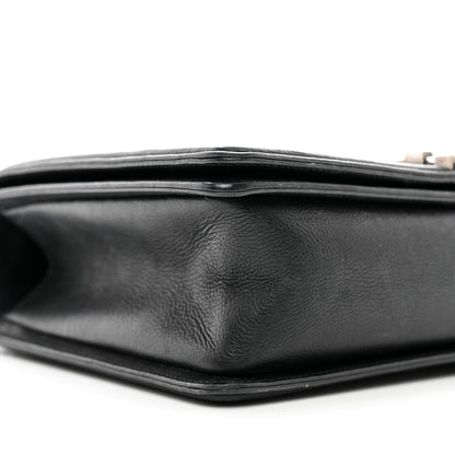 Chanel Calfskin Quilted Double Stitch New Medium Boy Flap Black 9 of 12