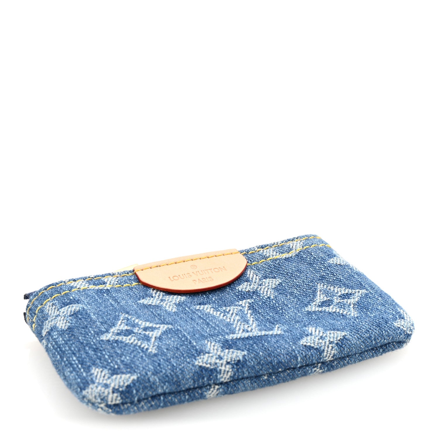 Louis Vuitton Monogram Denim Key Pouch Denim Blue 4 of 7