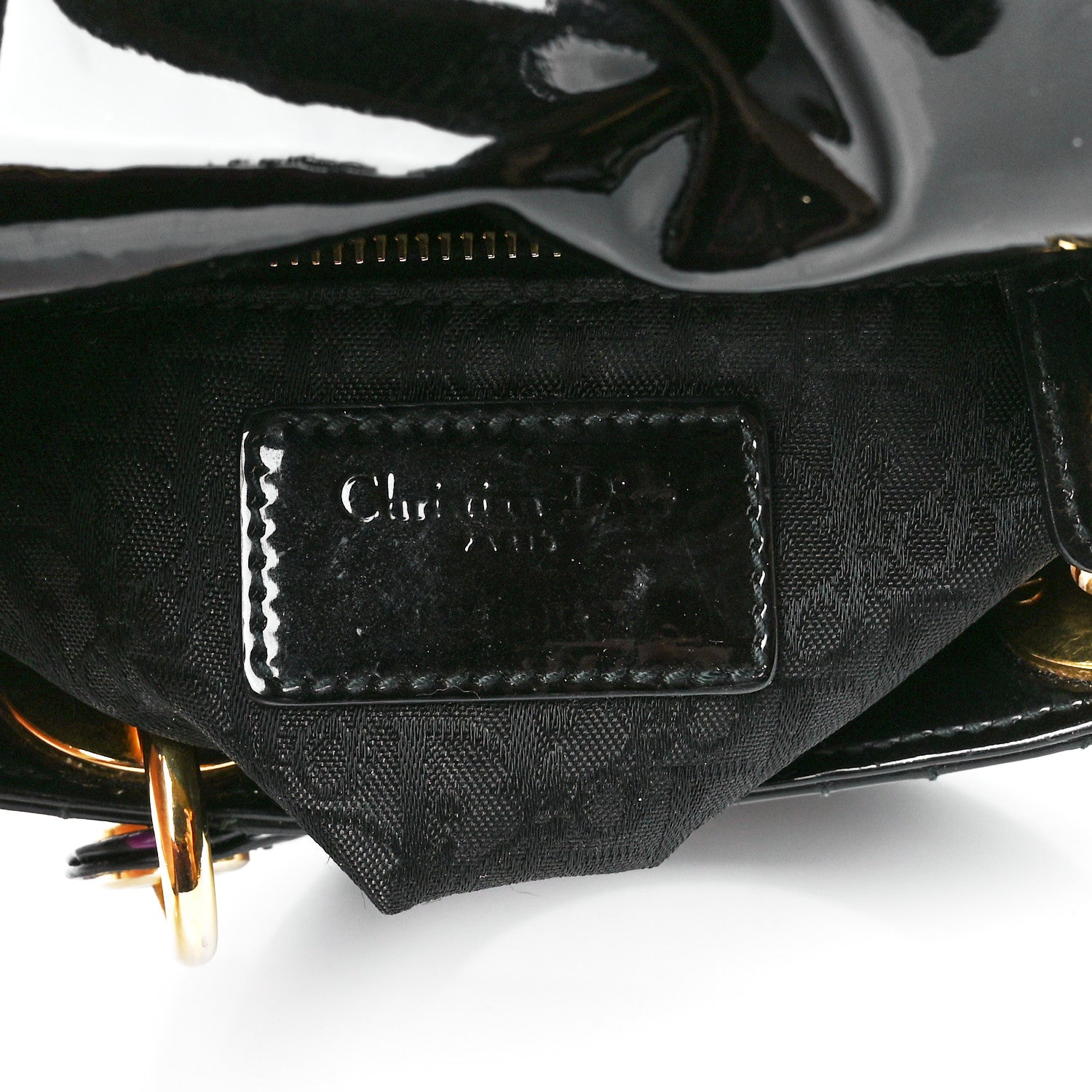 Christian Dior Patent Cannage Mini Lady Dior Black 6 of 10
